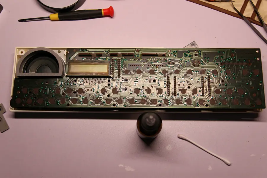 Casio VL-5 detail of keyboard support PCB